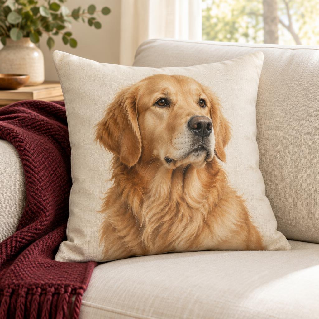 Personalised pet portrait cushions